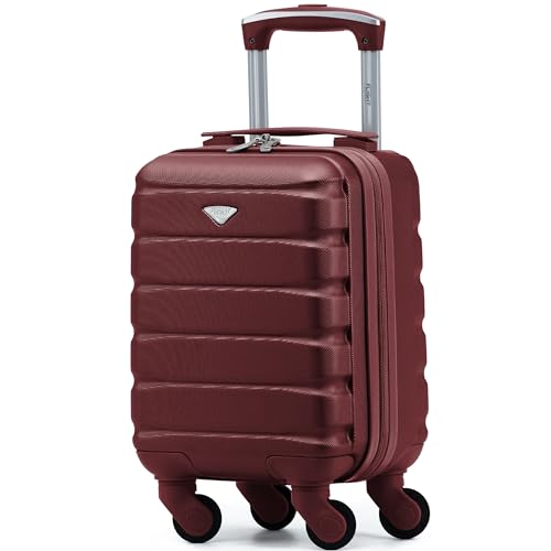 Flight Knight Childrens Lightweight 4 Wheel Hard Case Suitcase - Approved with No Extra Charges for easyJet, Ryanair and Many More - Kids Cabin Carry On Hand Luggage 40x20x25cm von Flight Knight