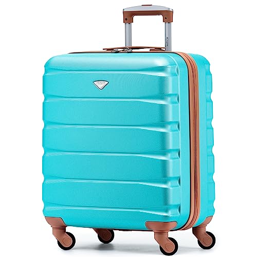 Flight Knight Leichte 4-Rad-ABS-Hartschalenkoffer, Handgepack, zugelassen fur Fluggesellschaften, einschließlich British Airways, und maximale Große fur easyJet, große Handgepacktasche 56x45x25 cm von Flight Knight