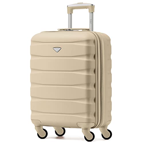 Flight Knight Leichte 4-Rad-ABS-Hartschalenkoffer Handgepack, zugelassen fur uber 60 Fluggesellschaften, einschließlich easyJet, Jet2 und maximale Große fur Ryanair (Priority) 55 x 40 x 20 cm von Flight Knight