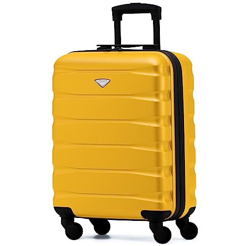 Flight Knight Leichte 4-Rad-ABS-Hartschalenkoffer Handgepack, zugelassen fur uber 60 Fluggesellschaften, einschließlich easyJet, Jet2 und maximale Große fur Ryanair (Priority) 55 x 40 x 20 cm von Flight Knight