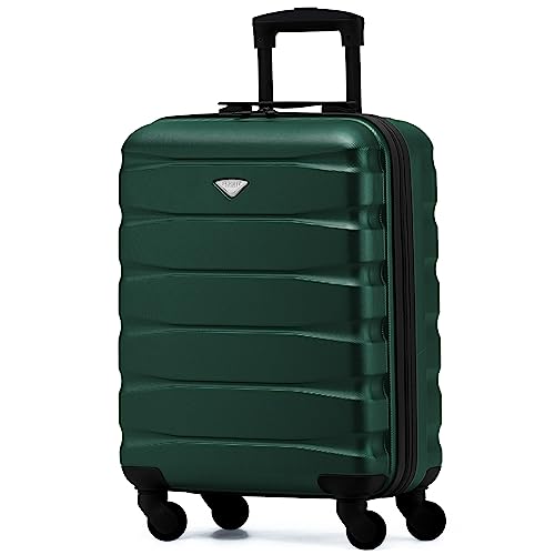 Flight Knight Leichte 4-Rad-ABS-Hartschalenkoffer Handgepack, zugelassen fur uber 60 Fluggesellschaften, einschließlich easyJet, Jet2 und maximale Große fur Ryanair (Priority) 55 x 40 x 20 cm von Flight Knight