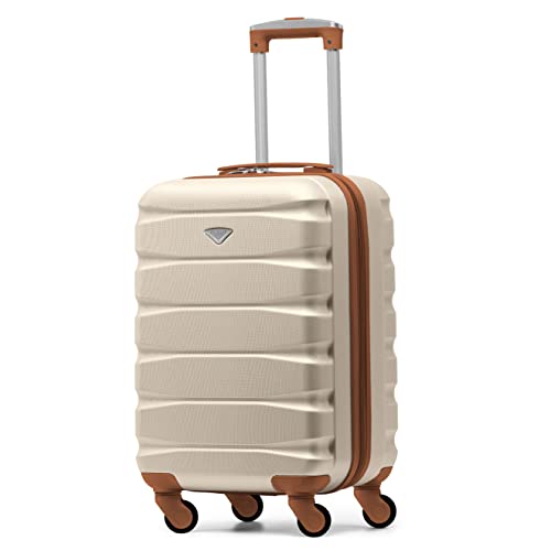 Flight Knight Leichte 4-Rad-abs-hartschalenkoffer Handgepack, Zugelassen Fur Uber 35 Fluggesellschaften, Einschließlich Easyjet, Maximale Große Fur KLM Und Air France 55x35x25cm von Flight Knight