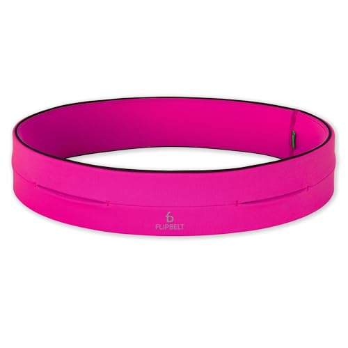 FlipBelt Classic - Gürtel mit Mehreren Taschen, Unisex XXL Hot Pink von FlipBelt