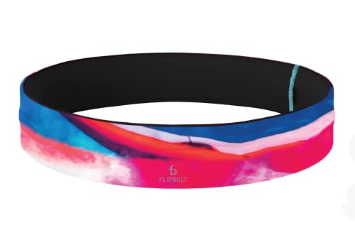 FlipBelt Classic - Laufgürtel für Handy & kleines Zubehör - Sport-Bauchtasche für Damen und Herren - XS - Acryl Sommer von FlipBelt