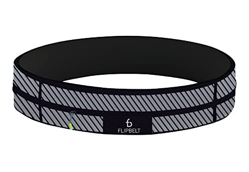 FlipBelt Zipper - Laufgürtel für Handy & kleines Zubehör - Sport-Bauchtasche für Damen und Herren - M - Reflektierendes Schwarz FlipBelt Zipper - Laufgürtel für Handy & kleines Zubehör - Sport-Bauchtasche für Damen und Herren - M - Reflektierendes Schwarz von FlipBelt