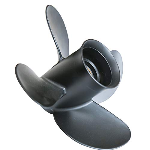 Flish Propeller 10.6 x 12 OEM Aluminum Outboard Propeller 4 Blades fit Mercury Engines 25-70HP, Ref No.48-8M8026625, 13 Spline Tooth, RH von Flish