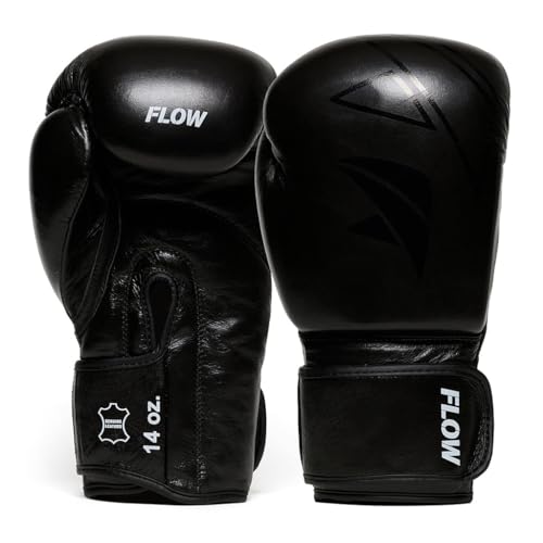 Flow Progress Boxhandschuhe - mehrschichtiger Schaumstoff - Rindsleder - Schwarz - 10 oz Flow Progress Boxhandschuhe - mehrschichtiger Schaumstoff - Rindsleder - Schwarz - 10 oz von Flow Fightgear