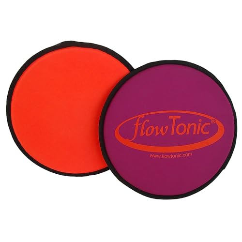 FlowTonic Slide Pads | Stabilisiert Gelenke u. Wirbelsäule | Leicht & handlich | Multifunktional | Geschlossenzelliges Material | Für Fitness, Pilates | 2 Stück | Schwarz von FlowTonic