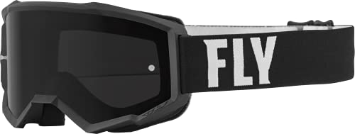 Fly Racing 2022 Focus Sandbrille (Schwarz/Weiß, dunkles Rauchglas) von Fly Racing