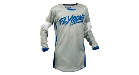 fly kinetic khaos langarmtrikot grau   blau   weis kinder von Fly Racing