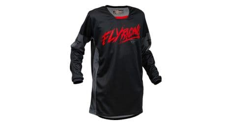 fly kinetic khaos langarmtrikot schwarz   rot   grau kinder von Fly Racing