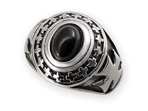 Fly Style 1 Stück Ringe aus Edelstahl - Totenkopf, Alien, Drache, Eisernes Kreuz, Ring Grösse:18.1 mm, Modelle:Templerring des Tempelorden Fly Style 1 Stück Ringe aus Edelstahl - Totenkopf, Alien, Drache, Eisernes Kreuz, Ring Grösse:18.1 mm, Modelle:Templerring des Tempelorden von Fly Style