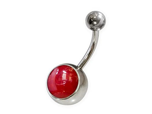 Fly Style Bauchnabelpiercing Edelstahl Paua Muschel Perlmutt, Grösse:8 mm, Farbwahl:rot Fly Style Bauchnabelpiercing Edelstahl Paua Muschel Perlmutt, Grösse:8 mm, Farbwahl:rot von Fly Style