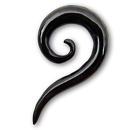 Fly Style Piercing Ohr Expander aus Horn - Dehnschnecke Dehnspirale Dehnungsschnecke Dehnsichel, Grösse:2 mm (Paar) von Fly Style