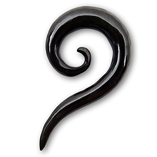 Fly Style Piercing Ohr Expander aus Horn - Dehnschnecke Dehnspirale Dehnungsschnecke Dehnsichel, Grösse:3 mm (Paar) von Fly Style