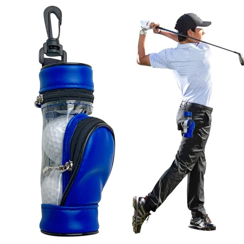 FmtwPhn Golfballtasche, Golf-Tee-Halter für Tasche | Tragbare Golftasche mit 3-Ball-Golfballhülle | Golf-Tee-Beutel, Golf-Zubehör zum Üben, Golf-Training, Wettkampf, Familie von FmtwPhn