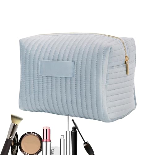 Samt-Make-up-Tasche – Reise-Kosmetik-Make-up-Tasche, Weicher Samt-Make-up-Beutel | Make-up-Pinsel-Kosmetik-Organizer Mit Großer Kapazität Für Den Täglichen Gebrauch, Toilettenartikel-Zubehör (grün, Sc von Fmzrbnih