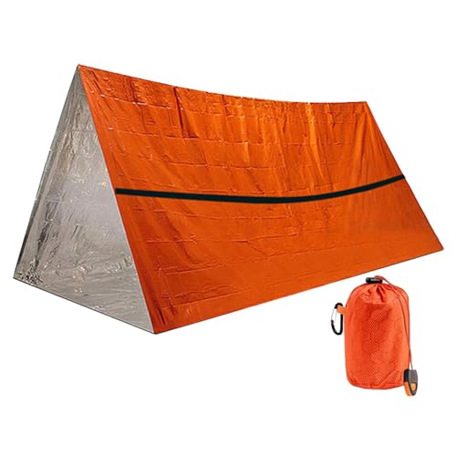 Schlafsäcke zum Überleben, tragbarer Thermoschlafsack - Wasserdichter Schlafsack Survival Aluminiumfolie Biwaksack | Outdoor Supplies Tragbare, kompakte Überlebensunterkunft für Reisen und Camping von Fmzrbnih