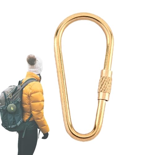 Schlüssel-Karabiner-Clip – Metall-Karabiner-Schlüsselhalter, Messing-Schlüsselanhänger-Karabiner | Langlebiger Schlüsselanhänger-Karabiner-Clip, Schlüsselanhänger-Clips Mit Verriegelung, Um Schlüssel Schlüssel-Karabiner-Clip – Metall-Karabiner-Schlüsselhalter, Messing-Schlüsselanhänger-Karabiner | Langlebiger Schlüsselanhänger-Karabiner-Clip, Schlüsselanhänger-Clips Mit Verriegelung, Um Schlüssel von Fmzrbnih