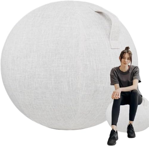 Schutzhülle Für Gymnastikball,55cm 65cm 75cm Balance Ball Abdeckung Anti Kratzer, Gymnastikball Abdeckung, Faltbar Sitzbälle Stoff Bezug, Leichte Yoga Ball Abdeckung Für Schwangerschaft-1||65cm von FnnEmg