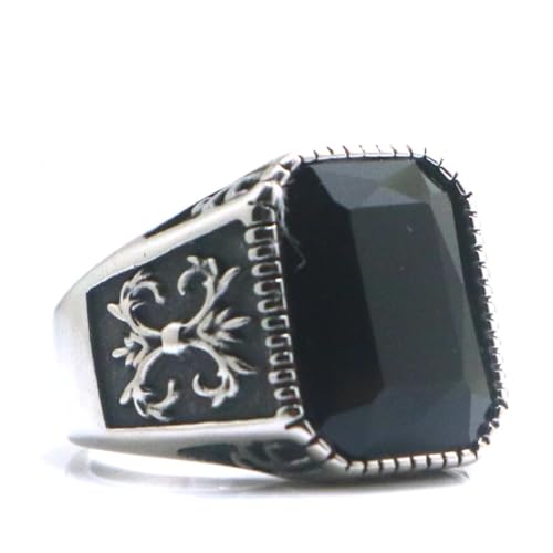 Focisa Ring Ringe Damen Bijouterie Herren Der Klassische Unisex-Retro-Partyring Ist EIN Toller Ring Für Jeden Anlass. 8 Schwarz von Focisa