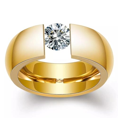 Focisa Ring Ringe Damen Bijouterie Herren Ringe Damen Fingerschmuck Damen Verlobungsringe 7 Gold von Focisa