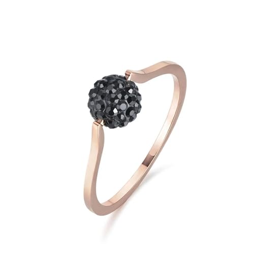 Ring Ringe Damen Bijouterie Herren Exquisite Eheringe, Schmuckringe Für Frauen Und Mädchen, Sehr Exquisite Ringe, 7, Schwarz von Focisa