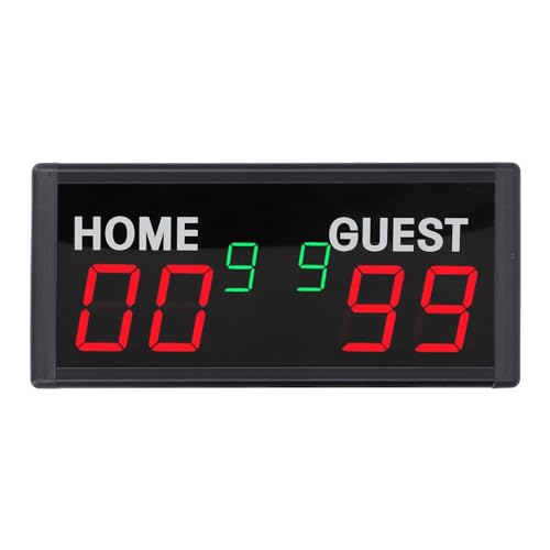 Fockety Digitale Anzeigetafel, Batteriebetriebene Elektronische LED-Basketball-Anzeigetafel mit Fernbedienung, Tragbarer Punktezähler, Cornhole-Anzeigetafel für Sportspiele, Tischtennis von Fockety