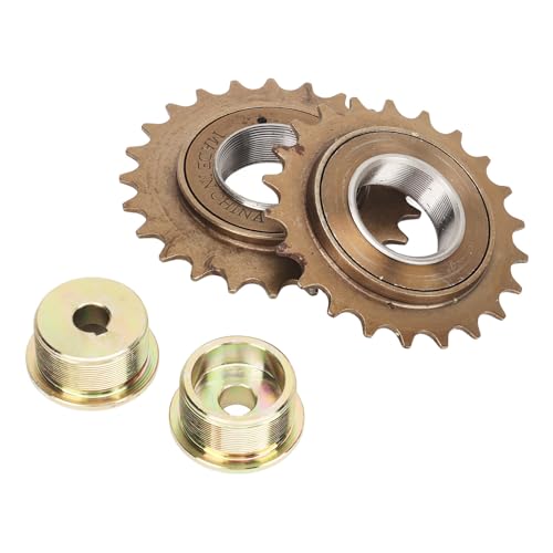 Fockety Freilauf-Linksantriebs-Adaptersatz, Fahrrad-Freilauf 22T 24T-Adapter, Eisen-Freilauf-Links-Rechts-Antriebs-Freilaufadapter, Single-Speed-Freilauf-Schwungrad-Kettenrad Zur von Fockety