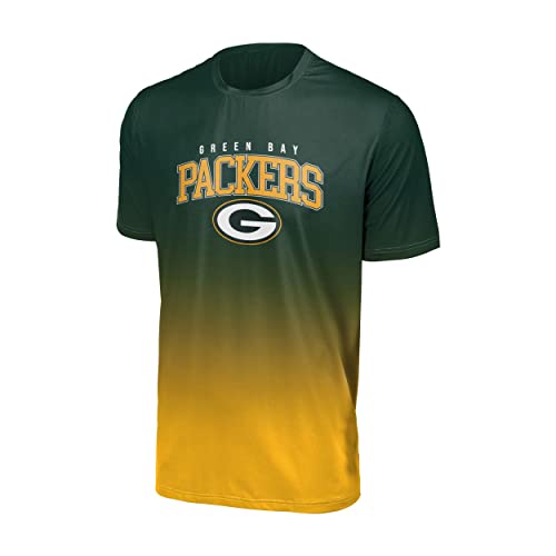 Foco Green Bay Packers NFL Gradient Mesh Jersey Short Sleeve Herren T-Shirt - S von Foco