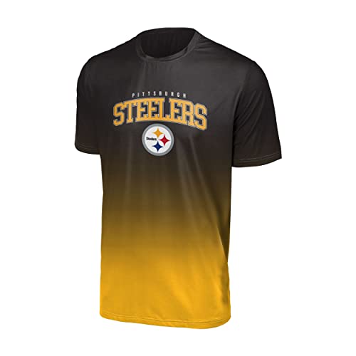 Foco Pittsburgh Steelers NFL Gradient Mesh Jersey Short Sleeve Herren T-Shirt - M von Foco