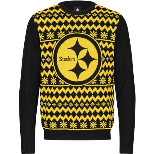 FOCO NFL Winter Sweater Strick Pullover Pittsburgh Steelers - L von FOCO
