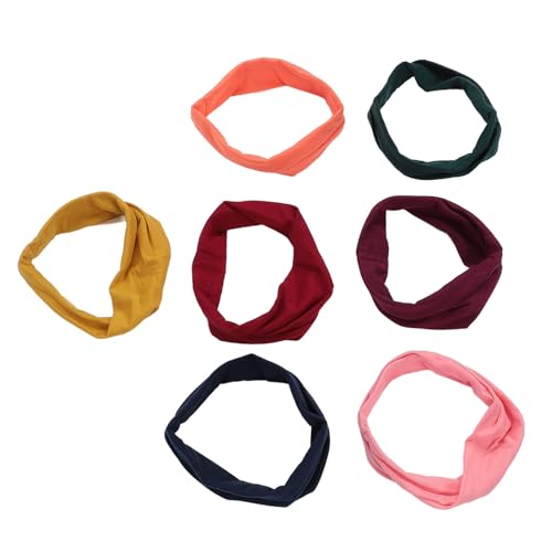 7-teiliges Sport-Stirnband, Unisex, Sport-Laufschweißbänder, feuchtigkeitsableitendes sportliches elastisches Haarband für Laufen, Radfahren, Fußball, Yoga, Haarband für Damen und von Fododo