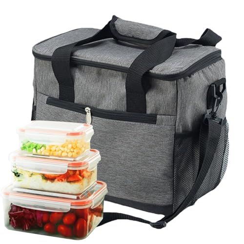 Thermal Insulated Grocery Bag, Reusable Insulated Cooler, Grocery Cooler Tote, Insulated Shopping Bag 30x20x26cm/11.81x7.87x10.24 Inches (17l), for Outdoor Travel Camping von Foeirp