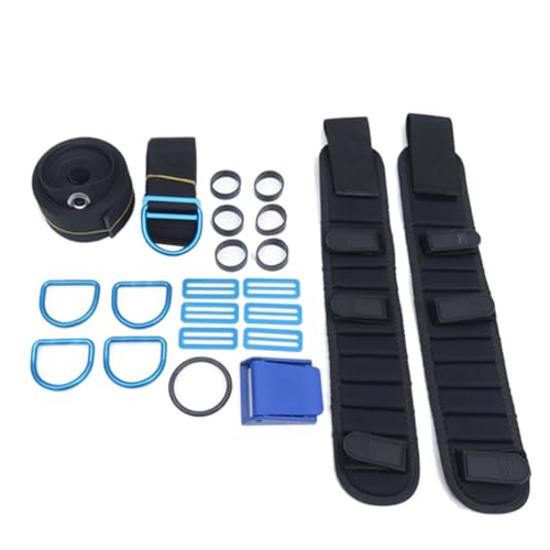 Foemey Rückenplatte für Tauchen, für Tauchen, BCD-Set, Beingurt, Gewichte, Tauchzubehör, Schwarz und Blau von Foemey