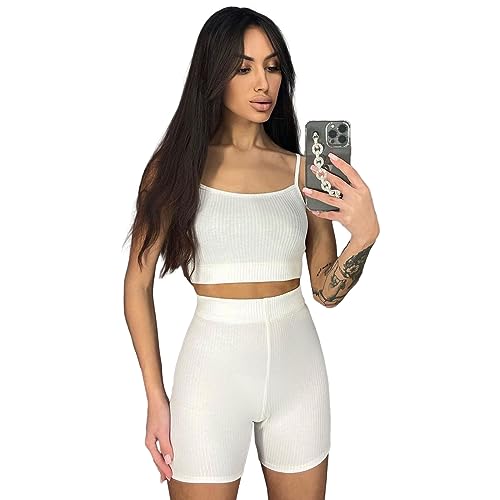 Fogun Workout Sets Für Damen Nahtlose Crop Tops Leggings Passende 2-teilige Outfits Zweiteilige Yoga Workout Outfits von Fogun