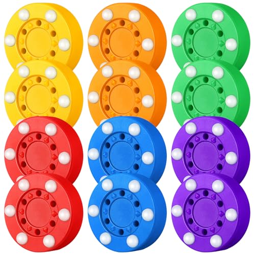 Foilswirl 12 Stück Rollhockey-Pucks, Straßenrollhockey-Pucks, Eishockey-Pucks, Outdoor-Hockey-Pucks, Straßenhockey-Pucks (6 Rollen) von Foilswirl