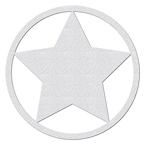 Reflektor Aufkleber Stern mit Kreis, silberweiß, 10 cm Durchmesser, Reflektierender Sticker für mehr Sicherheit Reflektor Aufkleber Stern mit Kreis, silberweiß, 10 cm Durchmesser, Reflektierender Sticker für mehr Sicherheit von Baby-Sicherheits-Reflektor