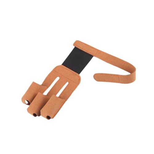 Folpus 3 Finger Handschuh Recurve Bogen Anti Slip Stretch Einstellbare Outdoor Sport Zubehör, Khaki von Folpus