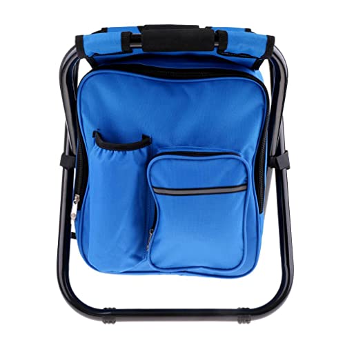 Folpus 3 in 1 Rucksackkühler, Zusammenklappbarer Camping Angelhocker mit Isolierter Kühltasche – Leicht Und Tragbar, Blau Folpus 3 in 1 Rucksackkühler, Zusammenklappbarer Camping Angelhocker mit Isolierter Kühltasche – Leicht Und Tragbar, Blau von Folpus
