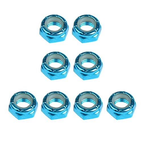 Folpus 8 Stück Achsmuttern, Karbonstahl Montage Kingpin Muttern für Skateboard Longboard LKW Reparatur Wiederaufbau Ersatzteile, Blau Folpus 8 Stück Achsmuttern, Karbonstahl Montage Kingpin Muttern für Skateboard Longboard LKW Reparatur Wiederaufbau Ersatzteile, Blau von Folpus