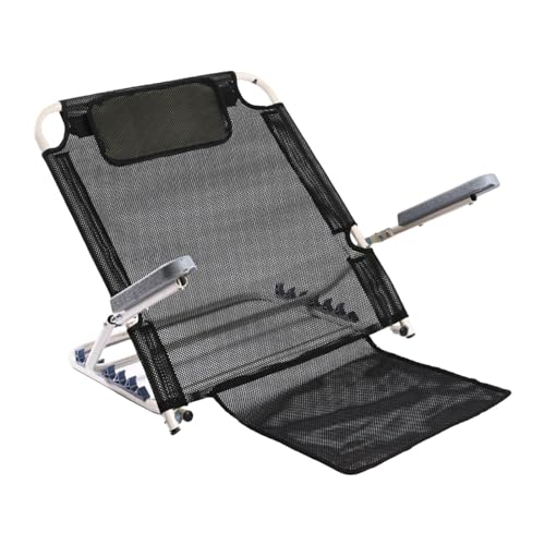 Folpus Bodenstuhl mit Rückenlehne, Sit-up-Rückenlehne, klappbar mit Armlehnen, Hebebett-Rückenlehne, Strandstuhl, Schwarz Folpus Bodenstuhl mit Rückenlehne, Sit-up-Rückenlehne, klappbar mit Armlehnen, Hebebett-Rückenlehne, Strandstuhl, Schwarz von Folpus