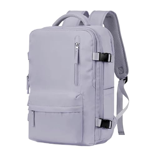 Folpus Doppelte Umhängetasche für Damen, multifunktionaler Laptop-Rucksack, Reiserucksack für Reisen, Reisetasche, Helles Lila von Folpus