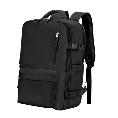 Folpus Doppelte Umhängetasche für Damen, multifunktionaler Laptop-Rucksack, Reiserucksack für Reisen, Reisetasche, Schwarz von Folpus