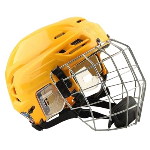 Folpus Eishockeyspieler-Helm, Sportausrüstung, verstellbares Übungs-Wettkampftraining mit Gesichtsmaske, Eisschnelllauf-Helm, L von Folpus