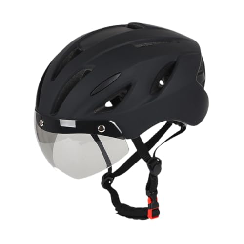 Folpus Fahrradhelm mit Windschutzscheiben -Fahrradfahrradhelm zum Fahrrad im Fahrrad im Freien im Freien, Schwarz Folpus Fahrradhelm mit Windschutzscheiben -Fahrradfahrradhelm zum Fahrrad im Fahrrad im Freien im Freien, Schwarz von Folpus