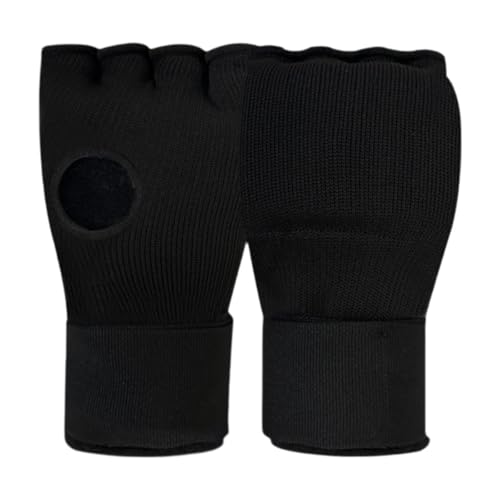 Folpus Gel-Boxhandbandagen, Innenhandschuhe unter Handschuhen, Schutz für Männer und Frauen, schnelle Handgelenkschlaufen für Sport, Sparring, Karate, Schwarz von Folpus