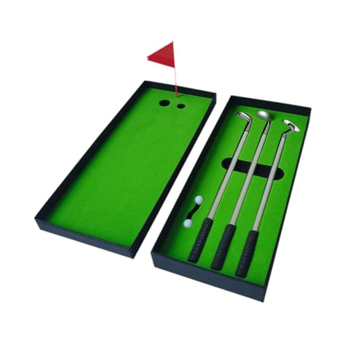 Folpus Golf-Stift-Set, Schreibwaren, Mini-Desktop-Golf-Stift-Set mit Flagge und 2 Bällen für Väter, Männer, Frauen, Erwachsene von Folpus