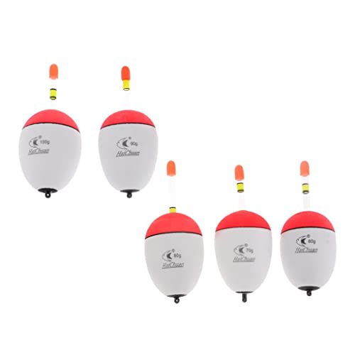 Folpus Hecht Zander Pose Pose Bright Floating Poses 5 Stück, Weiß + Rot, 60-100g Folpus Hecht Zander Pose Pose Bright Floating Poses 5 Stück, Weiß + Rot, 60-100g von Folpus