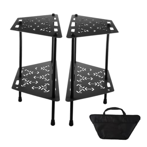 Folpus Multifunktionaler Abnehmbarer Tisch, Außentisch, Campingtisch, Stabiler Campingtisch, zusammenklappbarer Tisch für Picknick, Garten, Grillen, Schwarz von Folpus